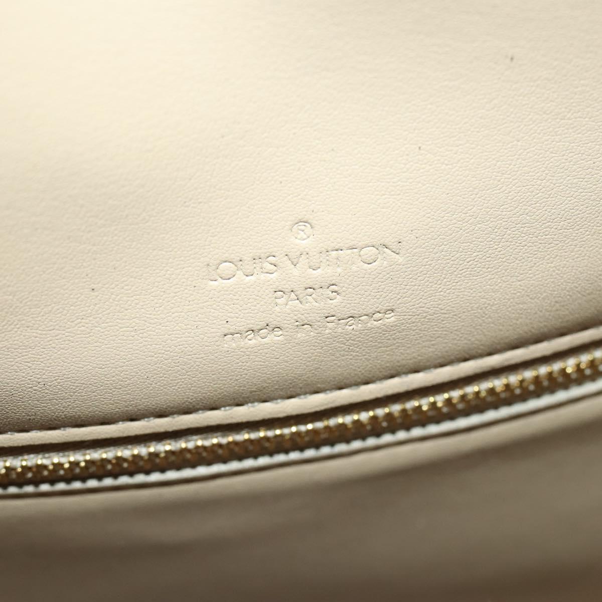 LOUIS VUITTON Monogram Vernis Mercer Boston Bag Beige M91000 LV Auth ARZ413