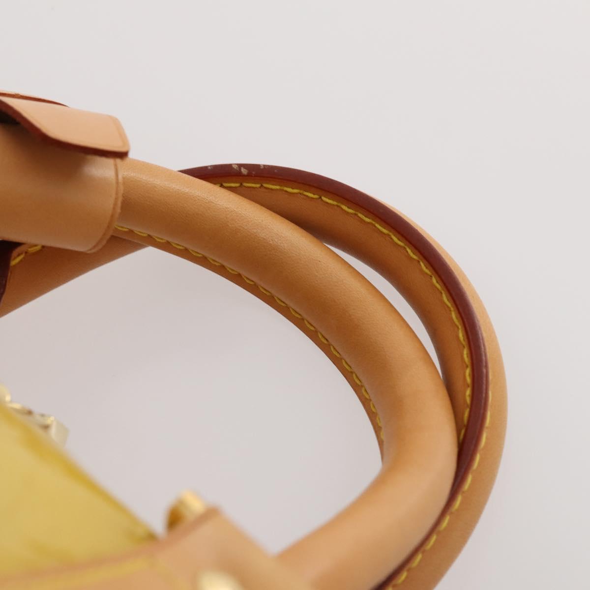 LOUIS VUITTON Monogram Vernis Mercer Boston Bag Beige M91000 LV Auth ARZ413