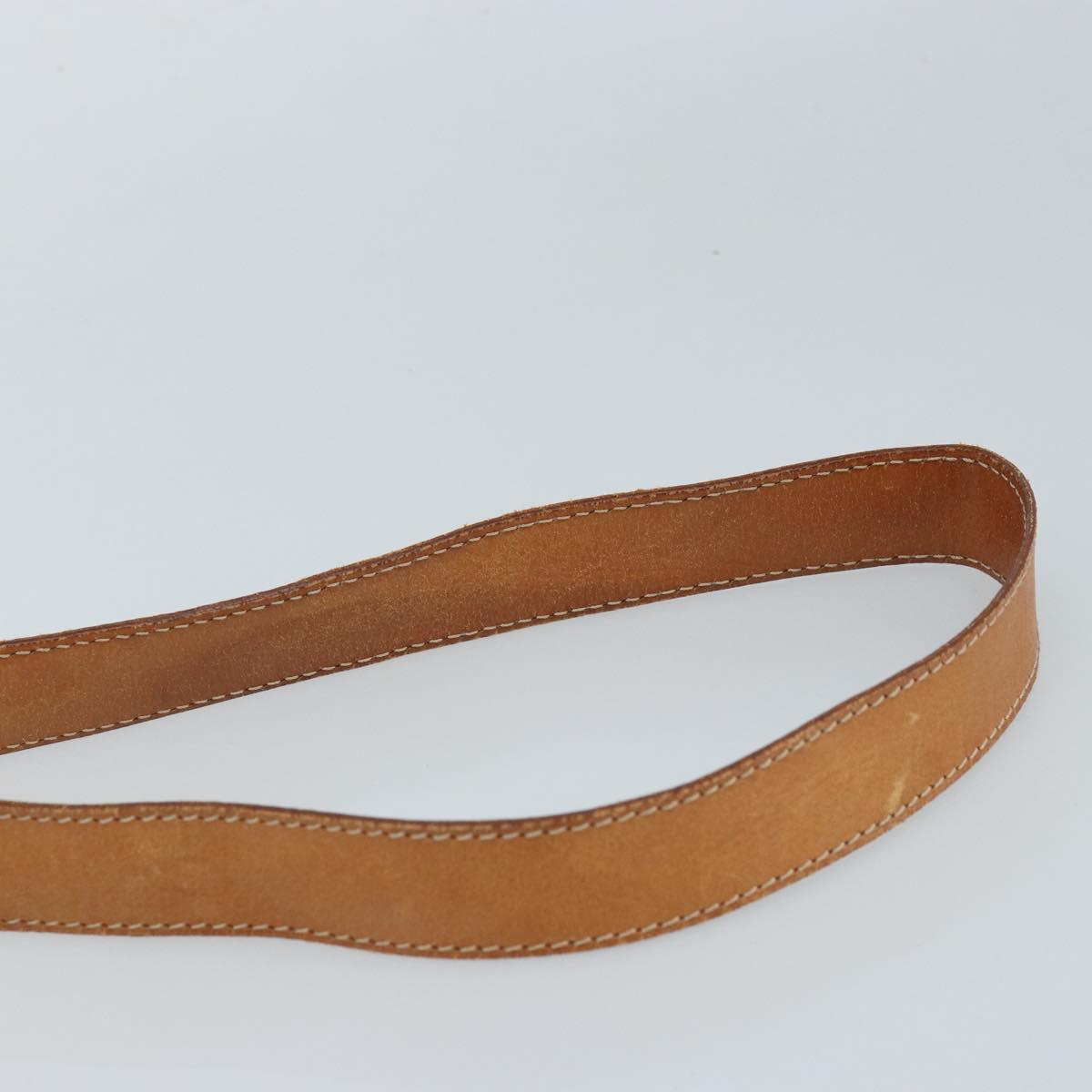 CELINE Macadam Canvas Shoulder Bag PVC Leather Brown Gold Auth ARZ423