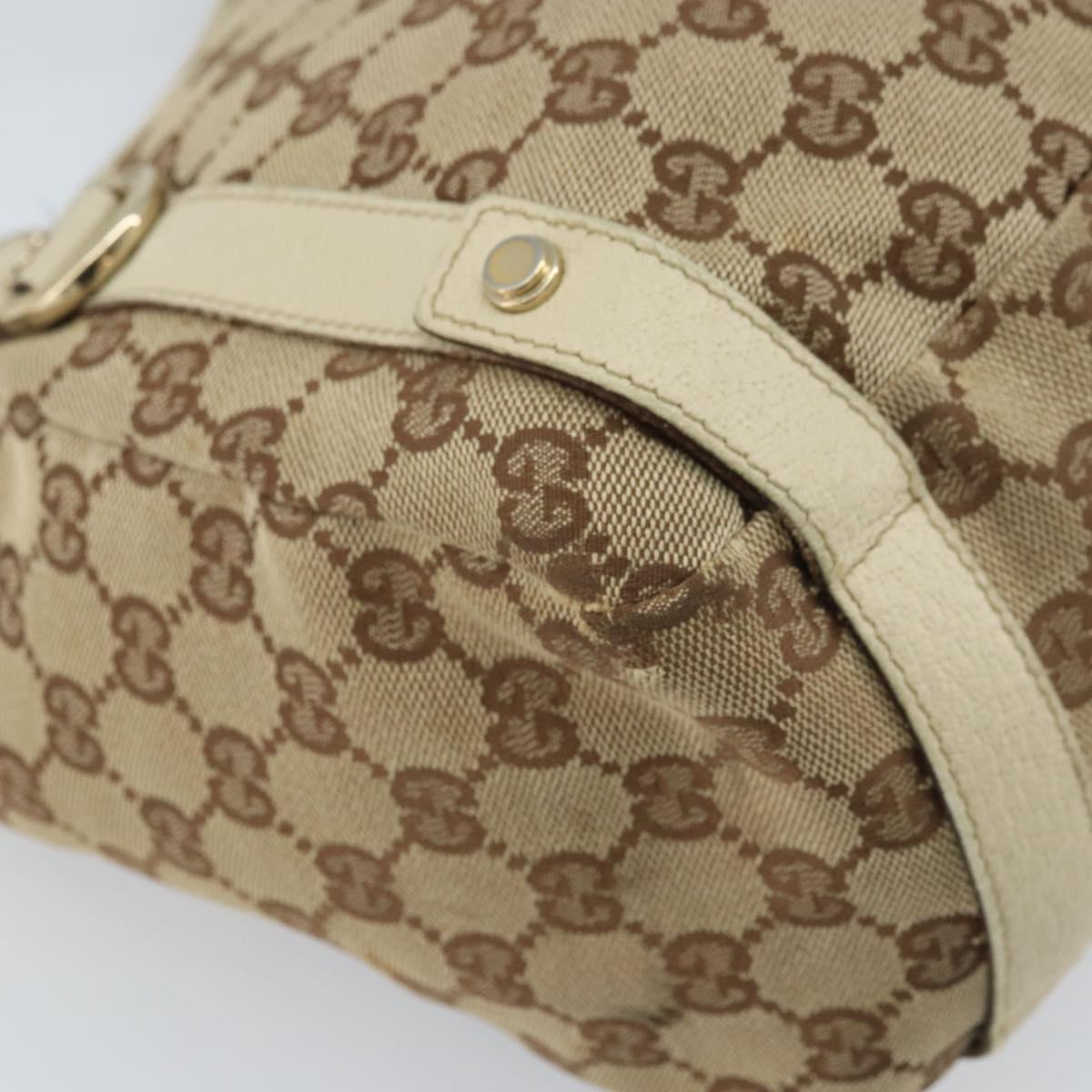 GUCCI GG Canvas Abbey Tote Bag Beige Gold 130736 Auth ARZ431