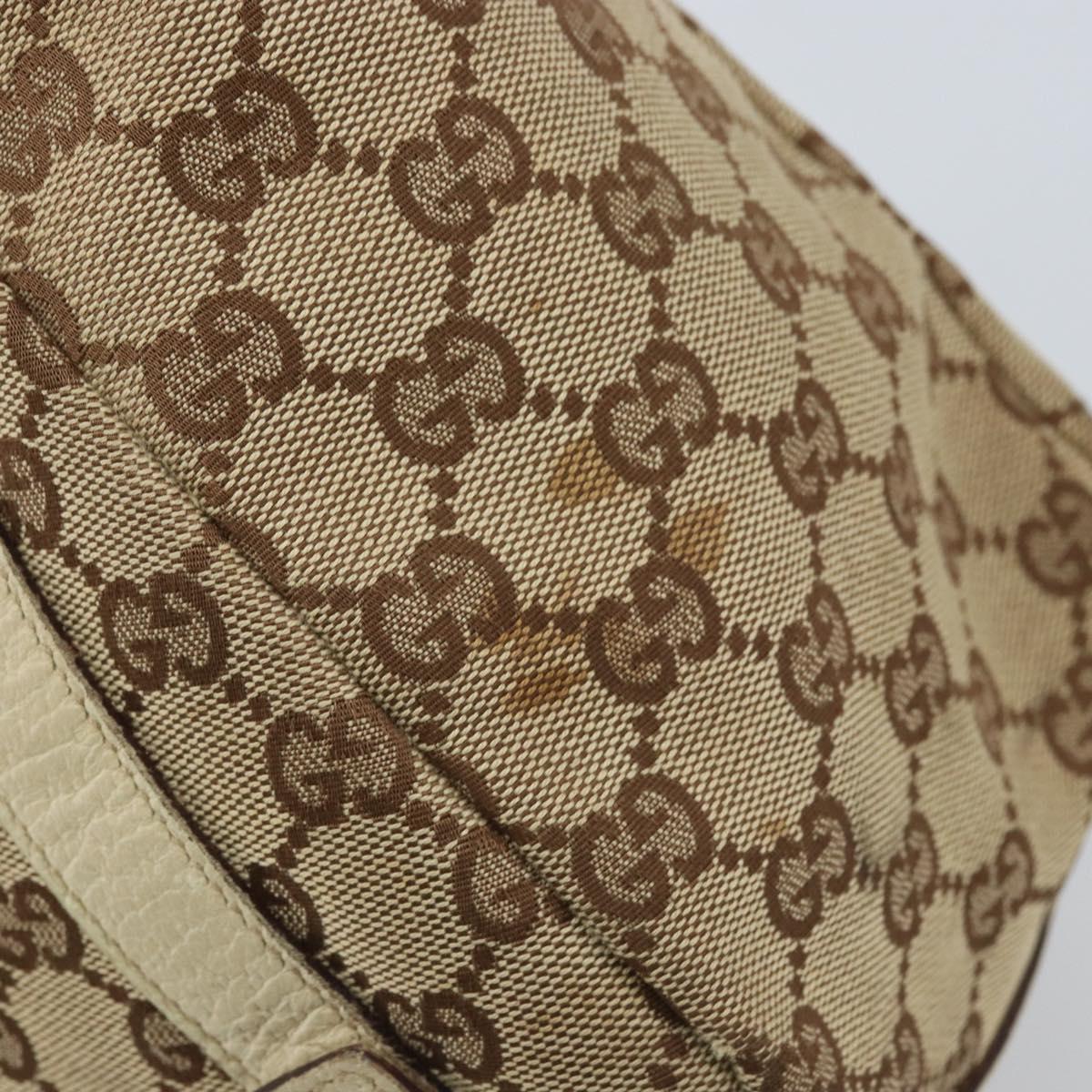 GUCCI GG Canvas Abbey Tote Bag Beige Gold 130736 Auth ARZ431