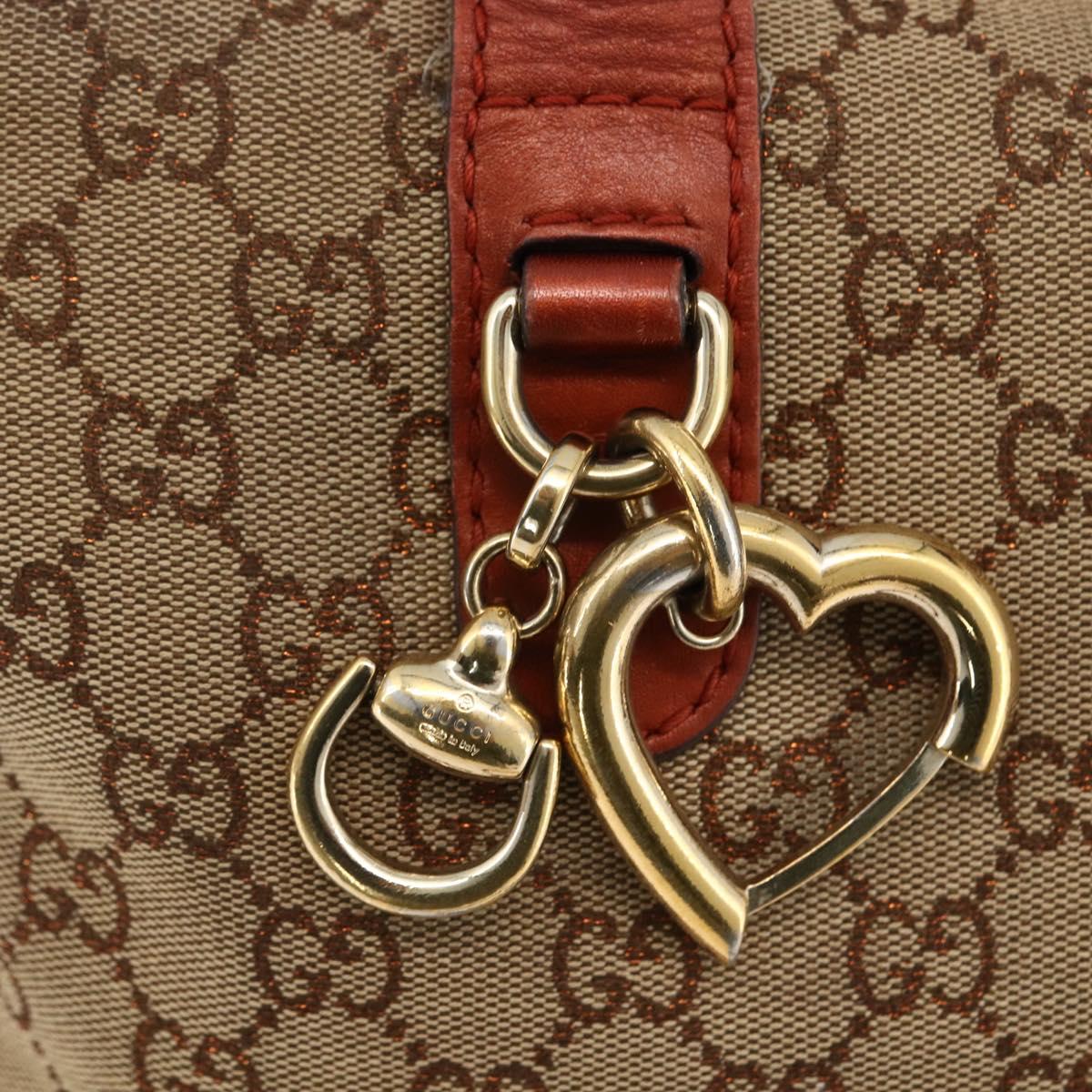 GUCCI GG Canvas Hand Bag 2way Beige Gold 269957 Auth ARZ432