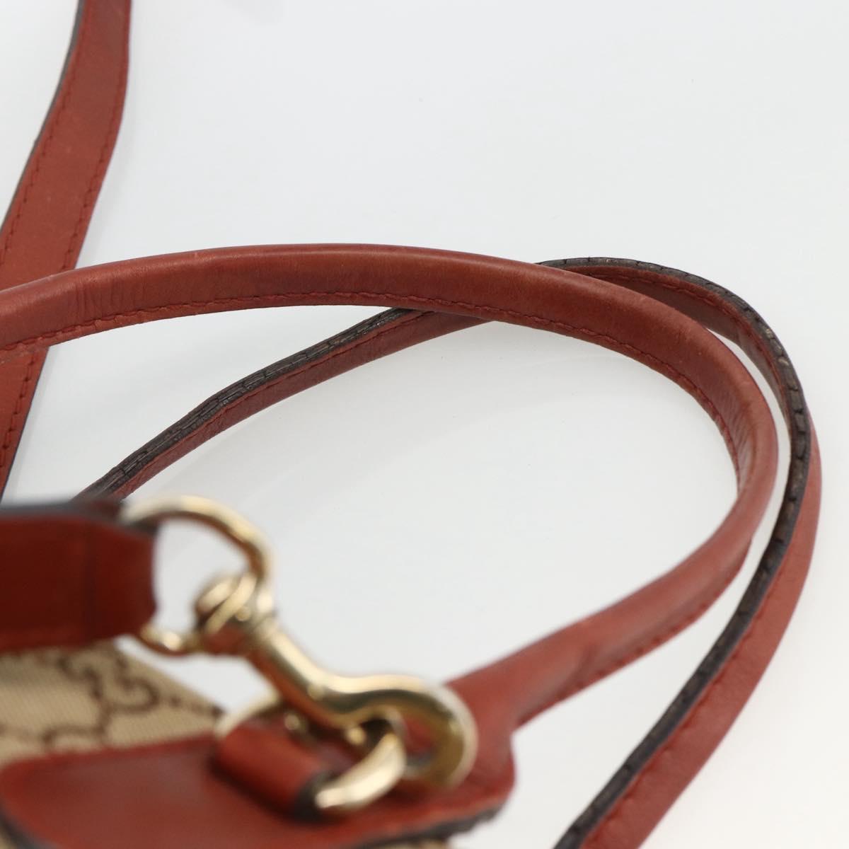 GUCCI GG Canvas Hand Bag 2way Beige Gold 269957 Auth ARZ432