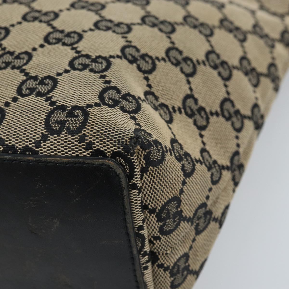 GUCCI GG Canvas Tote Bag Beige Gold 002 1099 Auth ARZ434