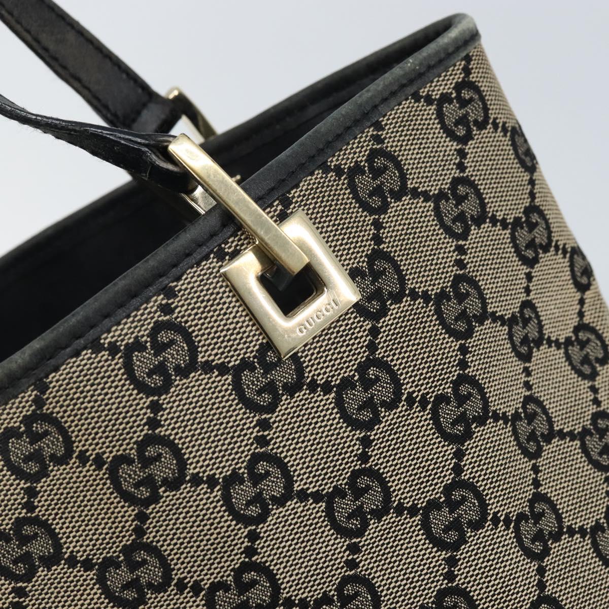 GUCCI GG Canvas Tote Bag Beige Gold 002 1099 Auth ARZ434
