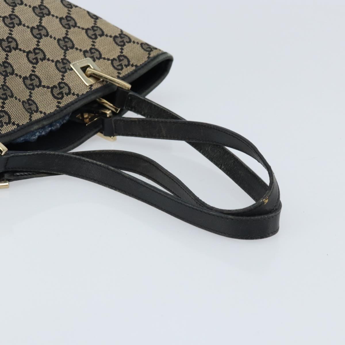 GUCCI GG Canvas Tote Bag Beige Gold 002 1099 Auth ARZ434
