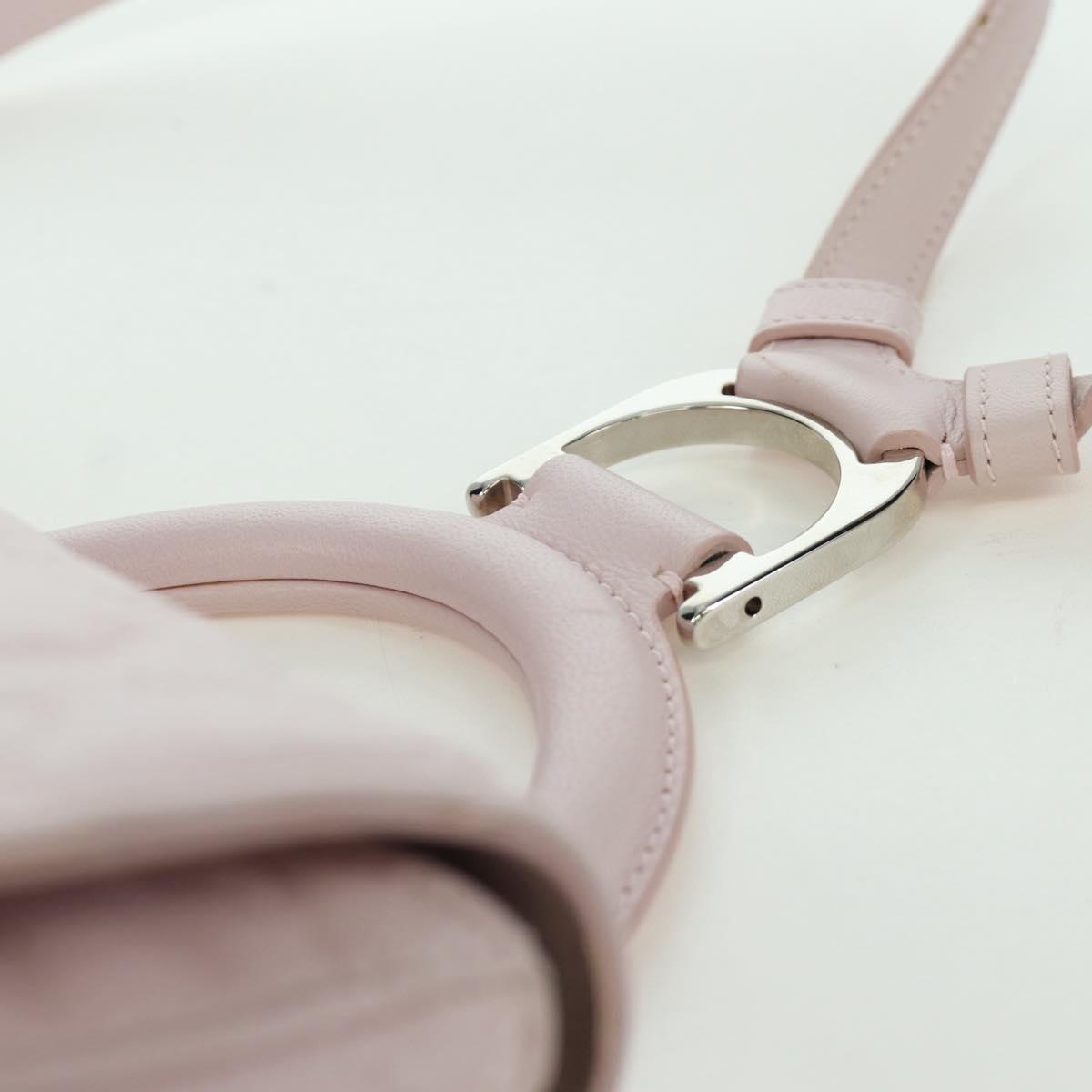 Christian Dior Cannage Stardust Small Backpack Lamb Skin Pink Auth ARZ437M