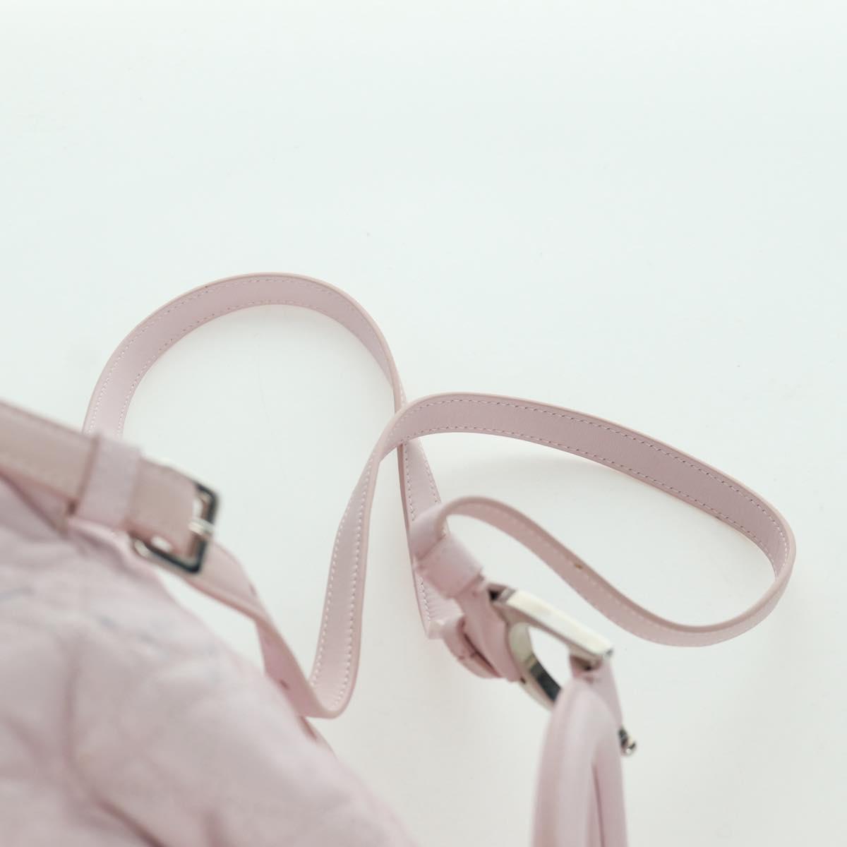Christian Dior Cannage Stardust Small Backpack Lamb Skin Pink Auth ARZ437M