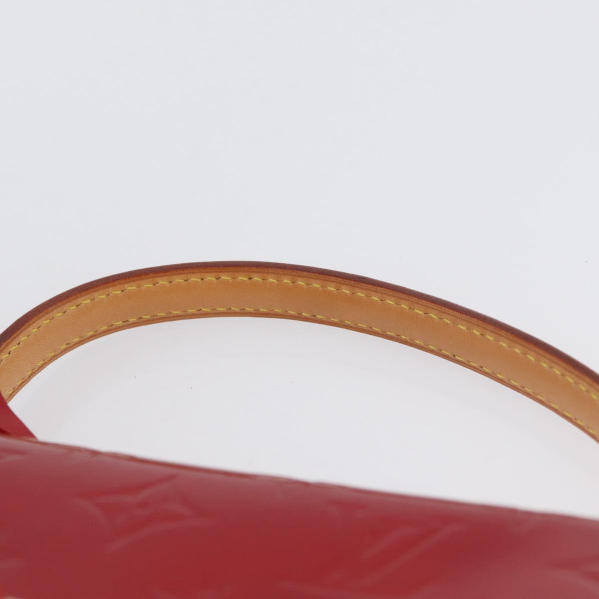LOUIS VUITTON Monogram Vernis Spring Street Hand Bag Red M91135 LV Auth ARZ439