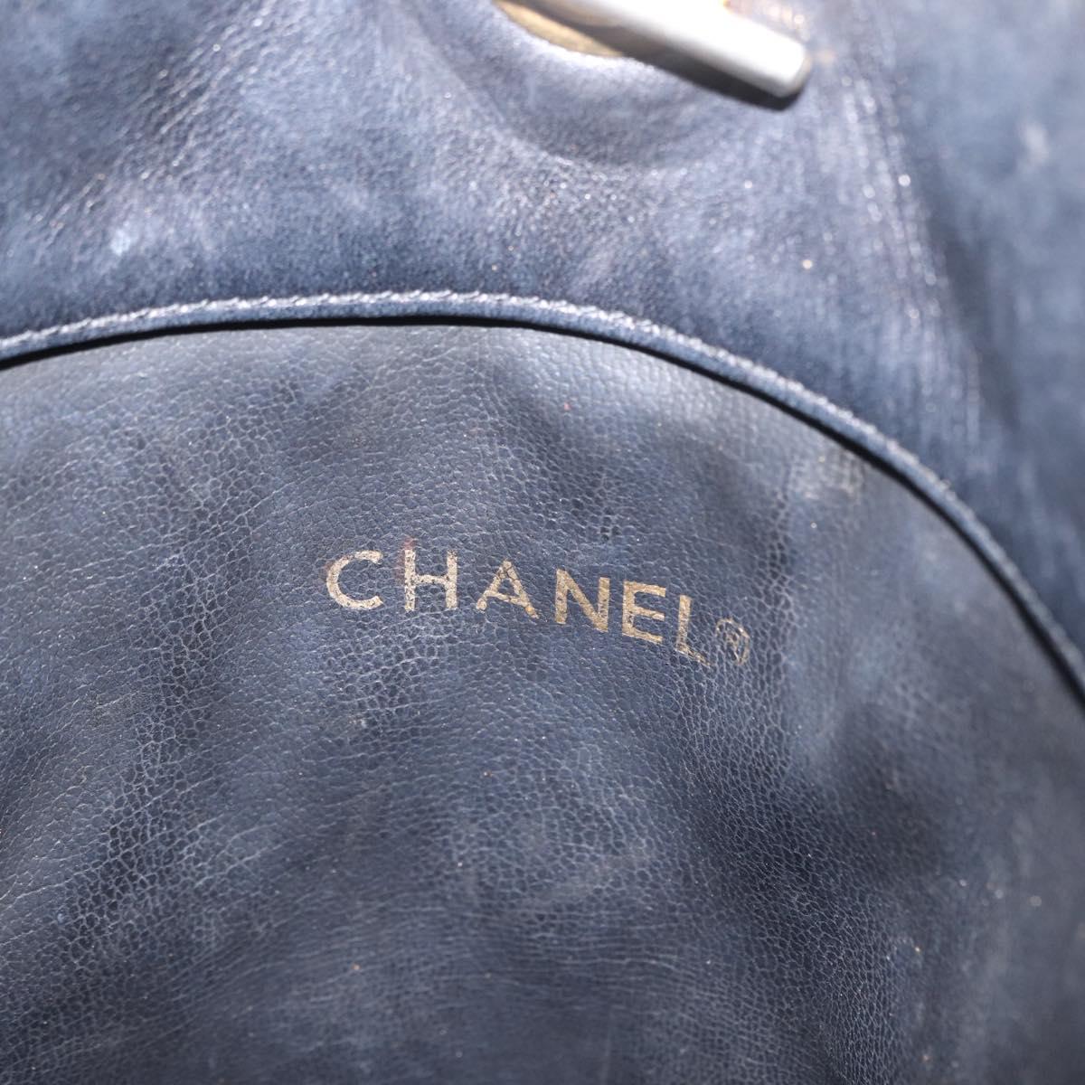CHANEL Matelasse Chain Shoulder Bag Lamb Skin Black Gold CC Auth ARZ445