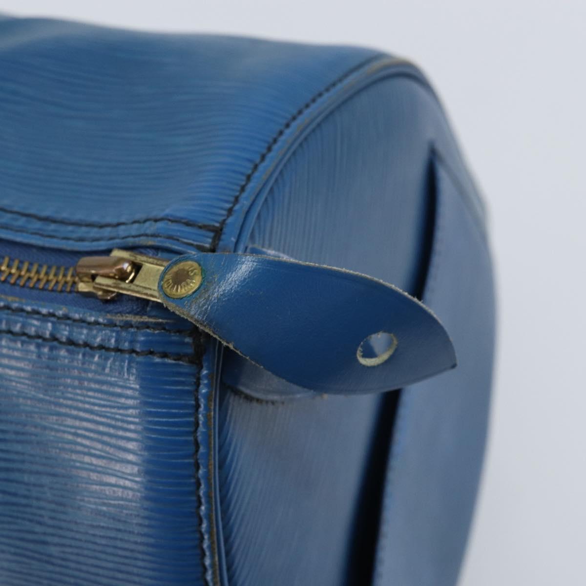 LOUIS VUITTON Epi Speedy 35 Hand Bag Toledo Blue M42995 LV Auth ARZ466