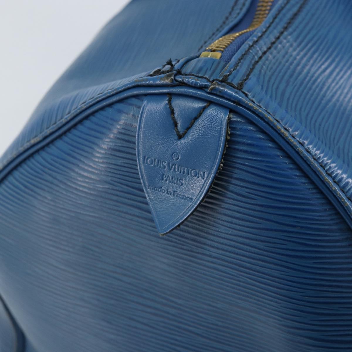 LOUIS VUITTON Epi Speedy 35 Hand Bag Toledo Blue M42995 LV Auth ARZ466