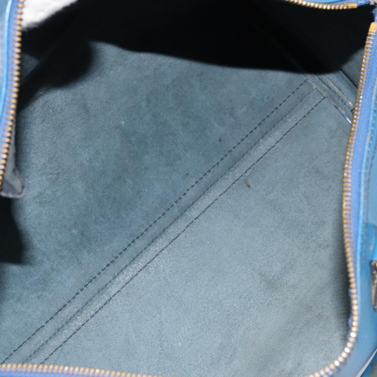 LOUIS VUITTON Epi Speedy 35 Hand Bag Toledo Blue M42995 LV Auth ARZ466