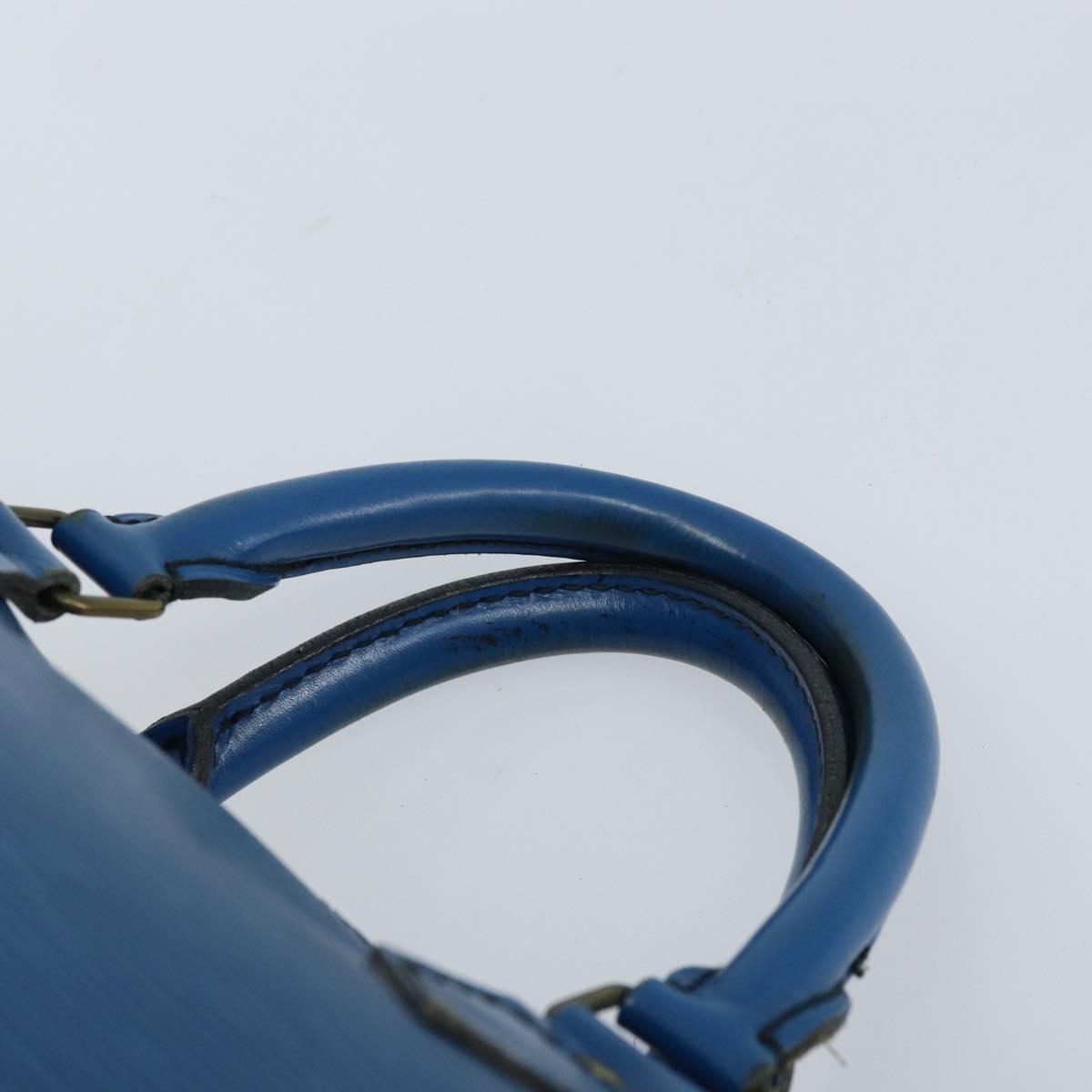 LOUIS VUITTON Epi Speedy 35 Hand Bag Toledo Blue M42995 LV Auth ARZ466