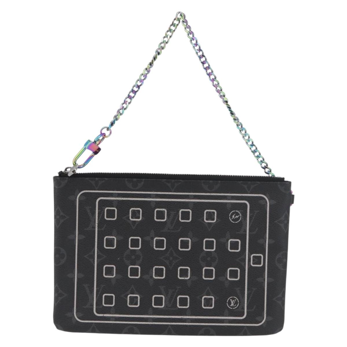 LOUIS VUITTON Monogram Eclipse Fragment iPhone Case M64449 LV Auth ARZ468M