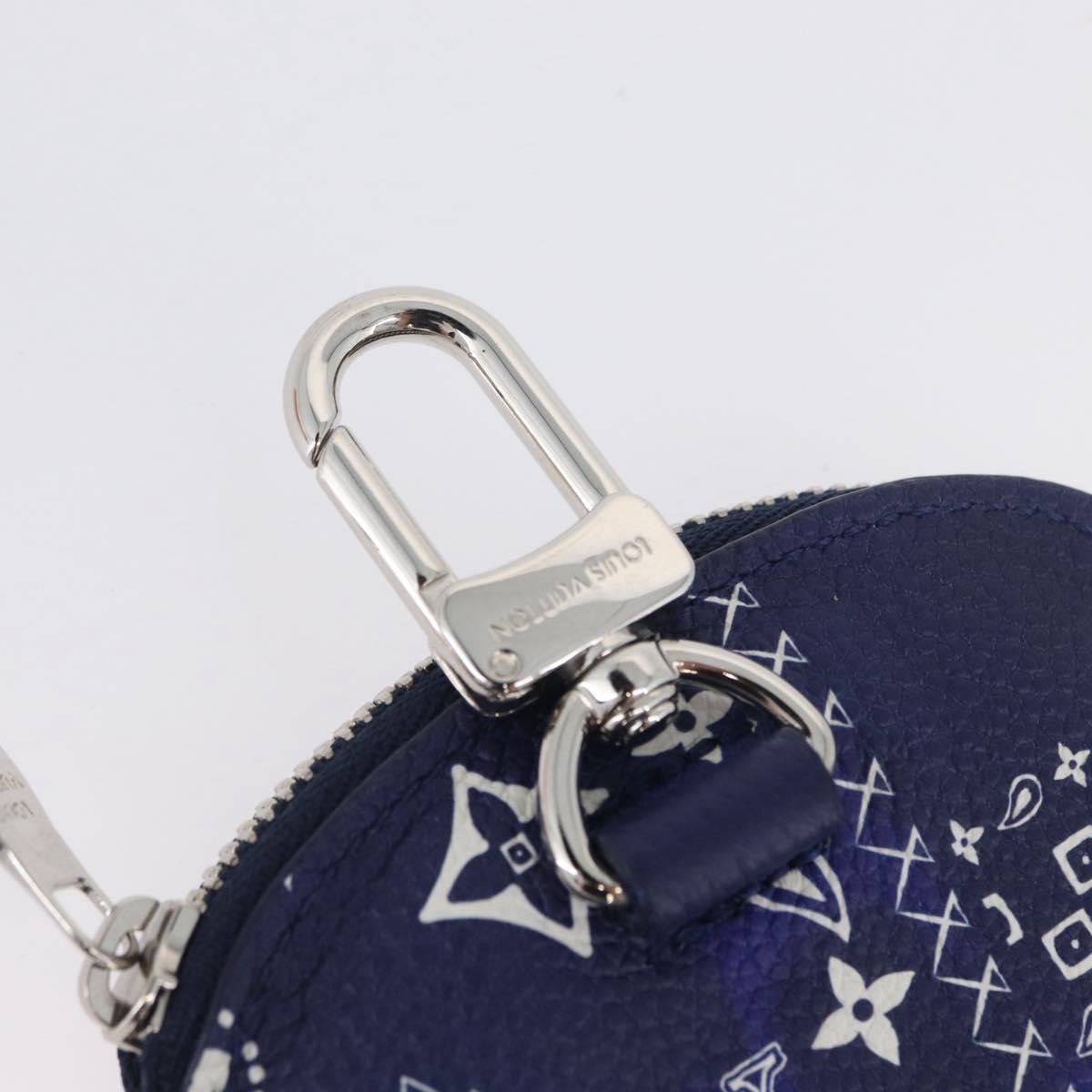 LOUIS VUITTON Monogram Bandana HIGH 5 Pouch White Blue M81410 LV Auth ARZ477SAM