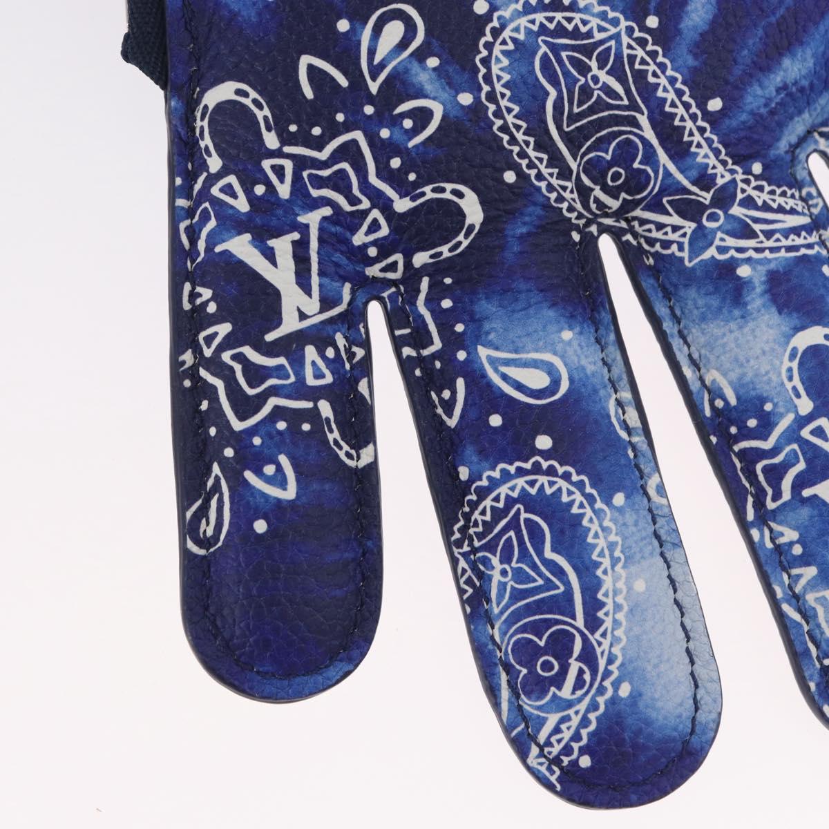 LOUIS VUITTON Monogram Bandana HIGH 5 Pouch White Blue M81410 LV Auth ARZ477SAM