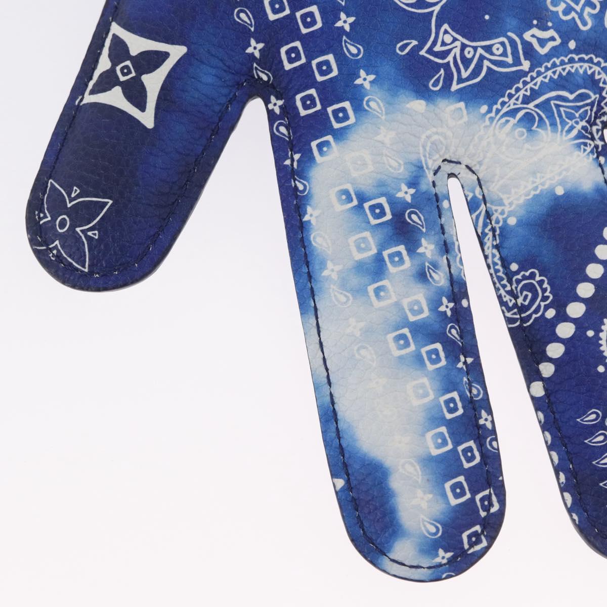 LOUIS VUITTON Monogram Bandana HIGH 5 Pouch White Blue M81410 LV Auth ARZ477SAM