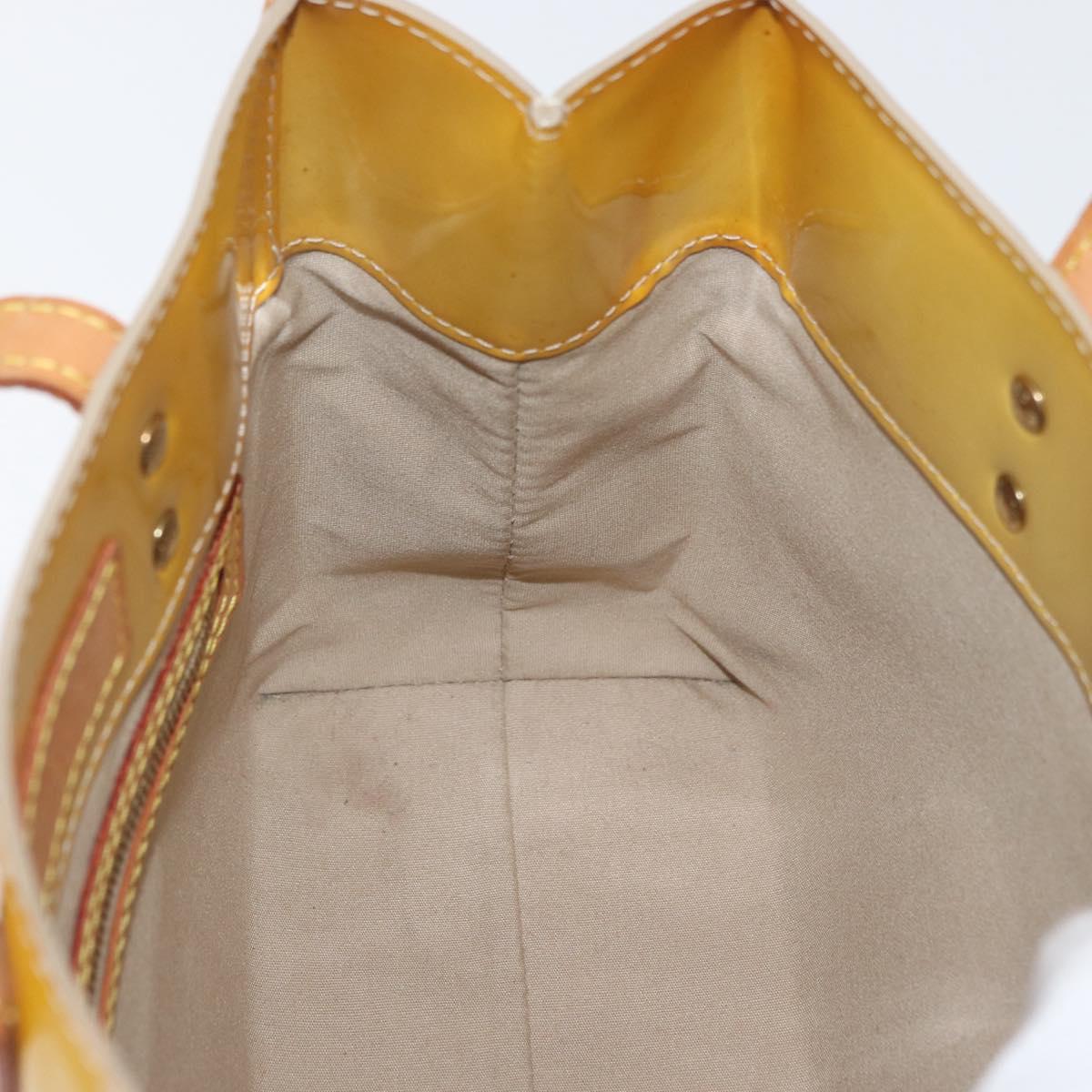 LOUIS VUITTON Monogram Vernis Reade PM Hand Bag Beige M91144 LV Auth ARZ496