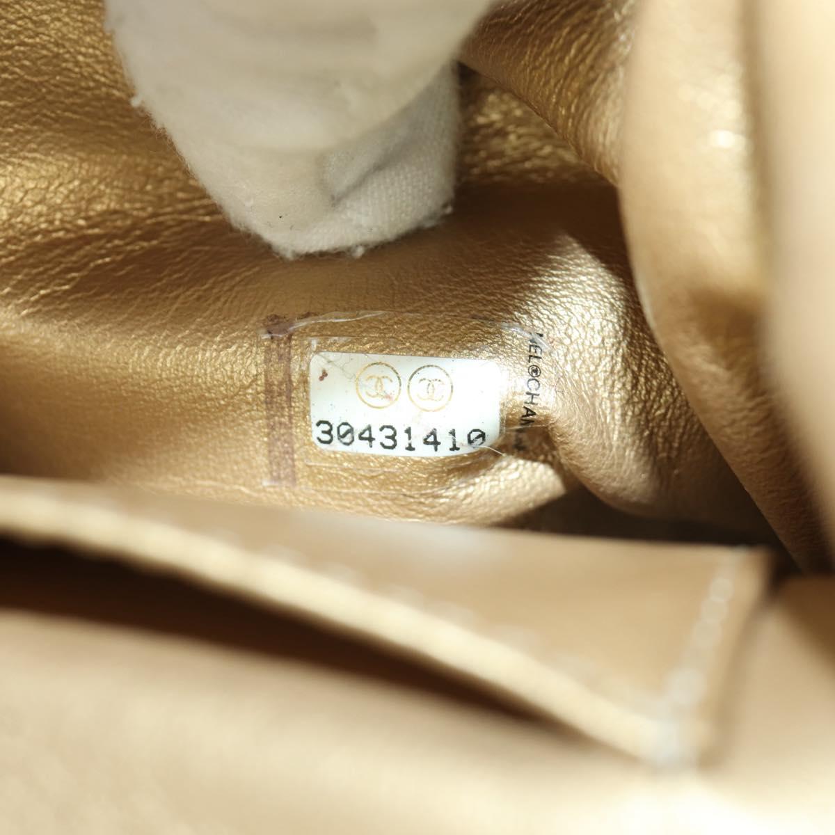 CHANEL Chain Matelasse Shoulder Bag Lamb Skin 2way Pink Gold CC Auth ARZ510V