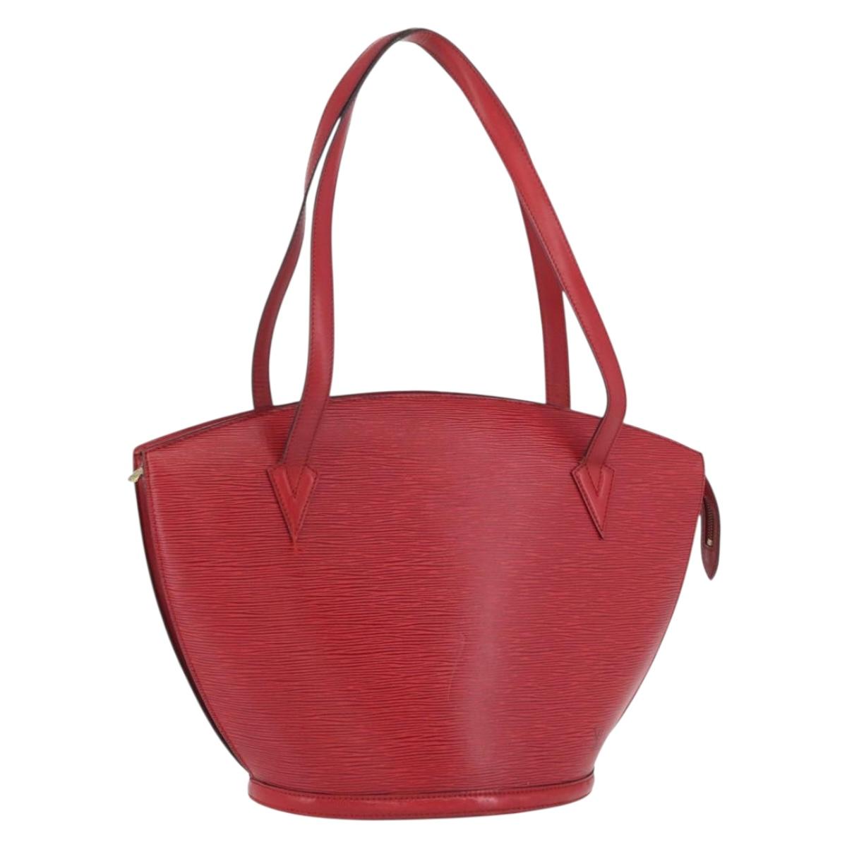 LOUIS VUITTON Epi Saint Jacques Shopping Shoulder Bag Red M52277 LV Auth ARZ515