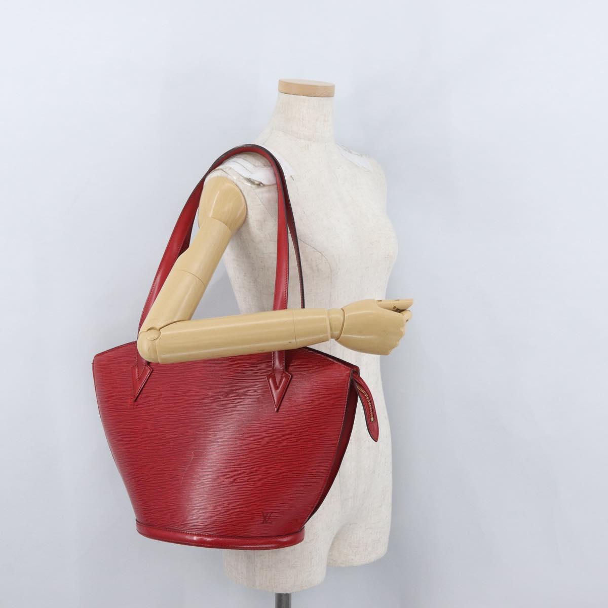 LOUIS VUITTON Epi Saint Jacques Shopping Shoulder Bag Red M52277 LV Auth ARZ515