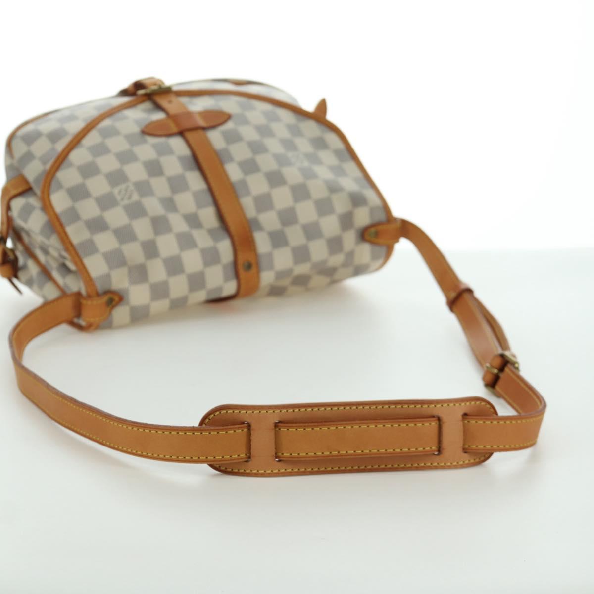 LOUIS VUITTON Damier Azur Saumur 30 Shoulder Bag SPO N48202 LV Auth ARZ546V