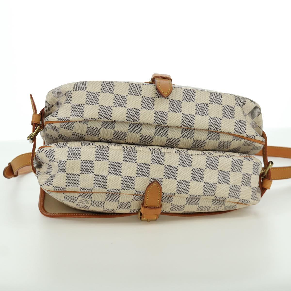 LOUIS VUITTON Damier Azur Saumur 30 Shoulder Bag SPO N48202 LV Auth ARZ546V