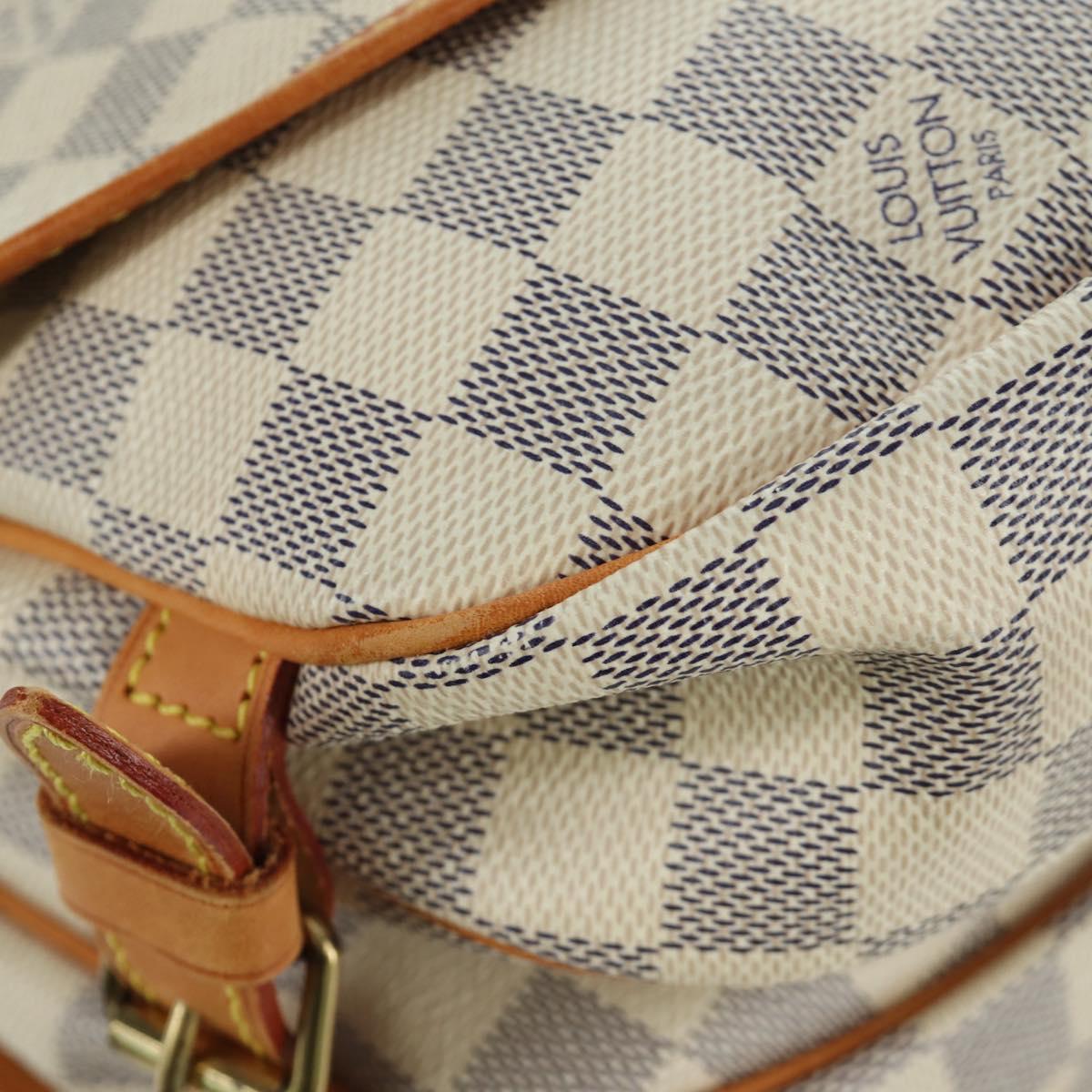 LOUIS VUITTON Damier Azur Saumur 30 Shoulder Bag SPO N48202 LV Auth ARZ546V