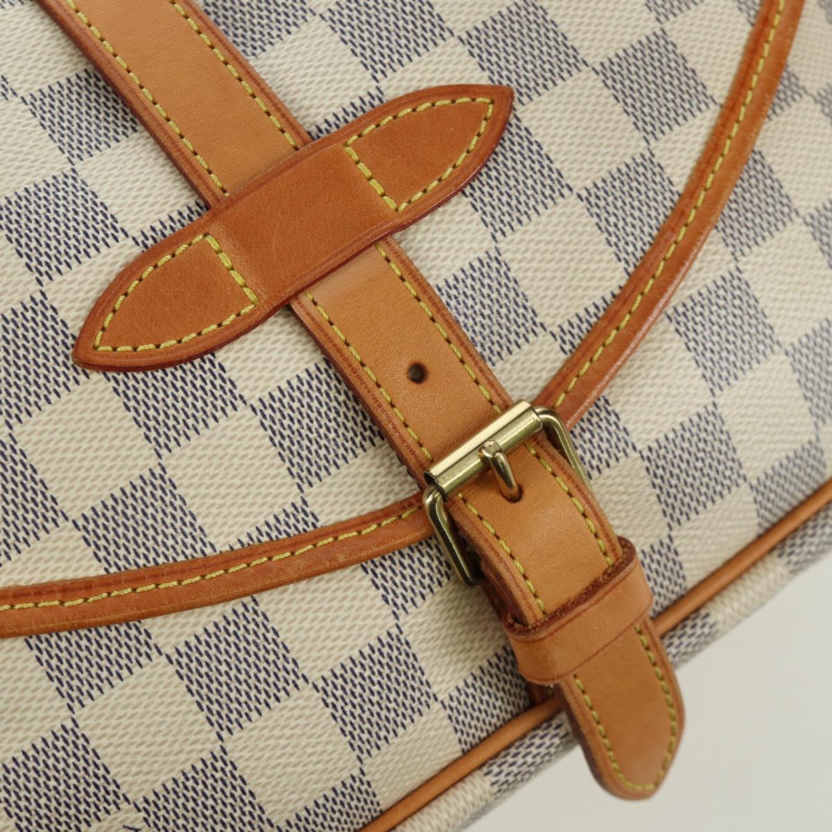 LOUIS VUITTON Damier Azur Saumur 30 Shoulder Bag SPO N48202 LV Auth ARZ546V