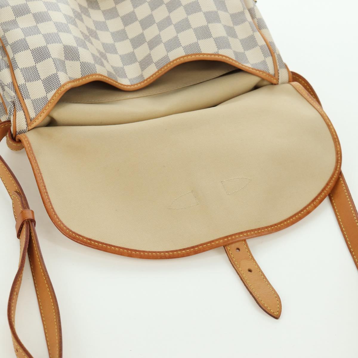 LOUIS VUITTON Damier Azur Saumur 30 Shoulder Bag SPO N48202 LV Auth ARZ546V