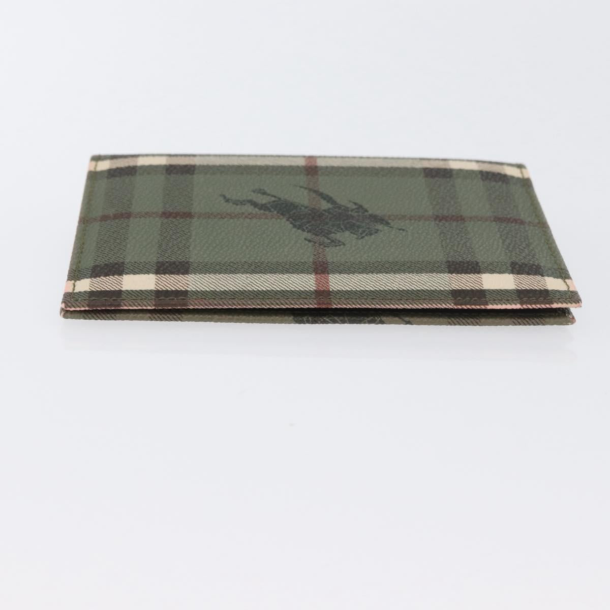 BURBERRY Nova Check Day Planner Cover PVC Leather Green Auth ARZ548