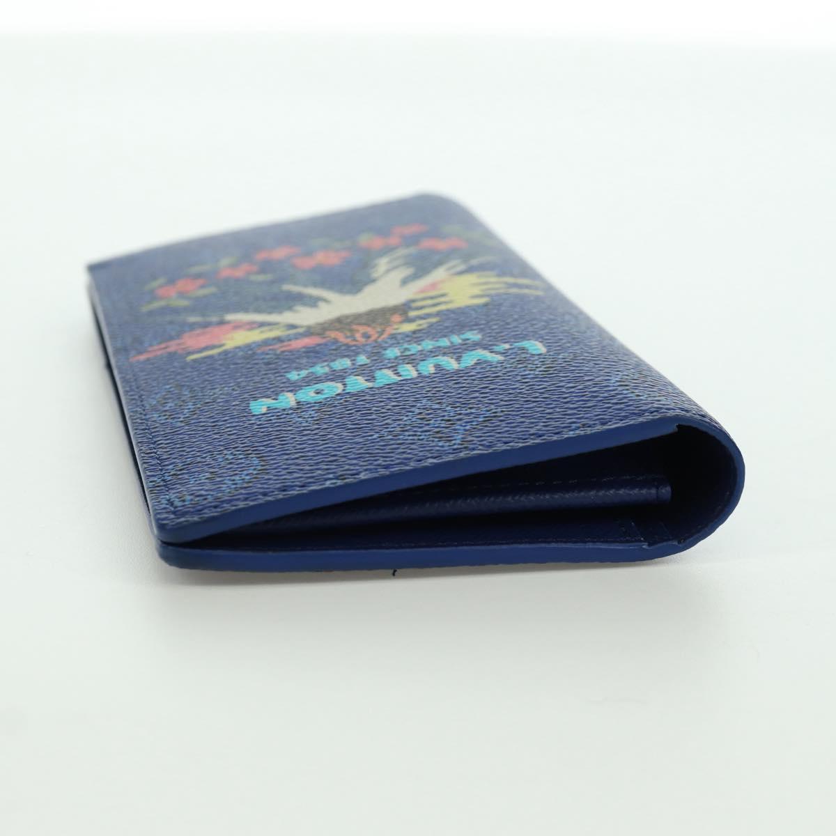 LOUIS VUITTON Monogram Brazza Portefeuille Long Wallet Blue M25985 Auth ARZ553SM