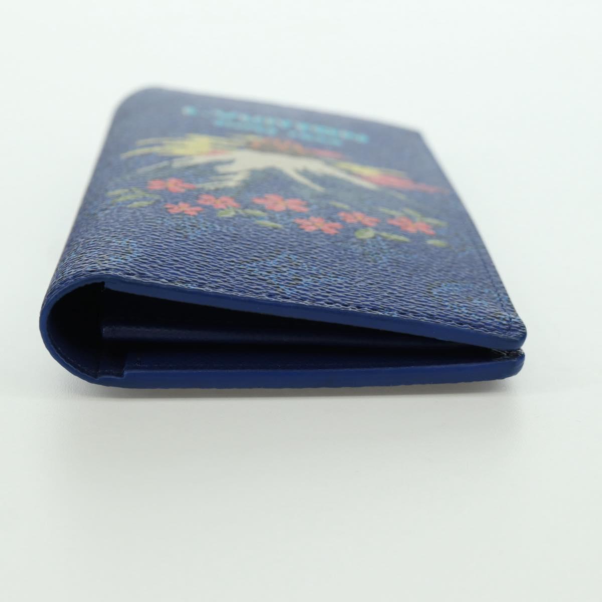 LOUIS VUITTON Monogram Brazza Portefeuille Long Wallet Blue M25985 Auth ARZ553SM
