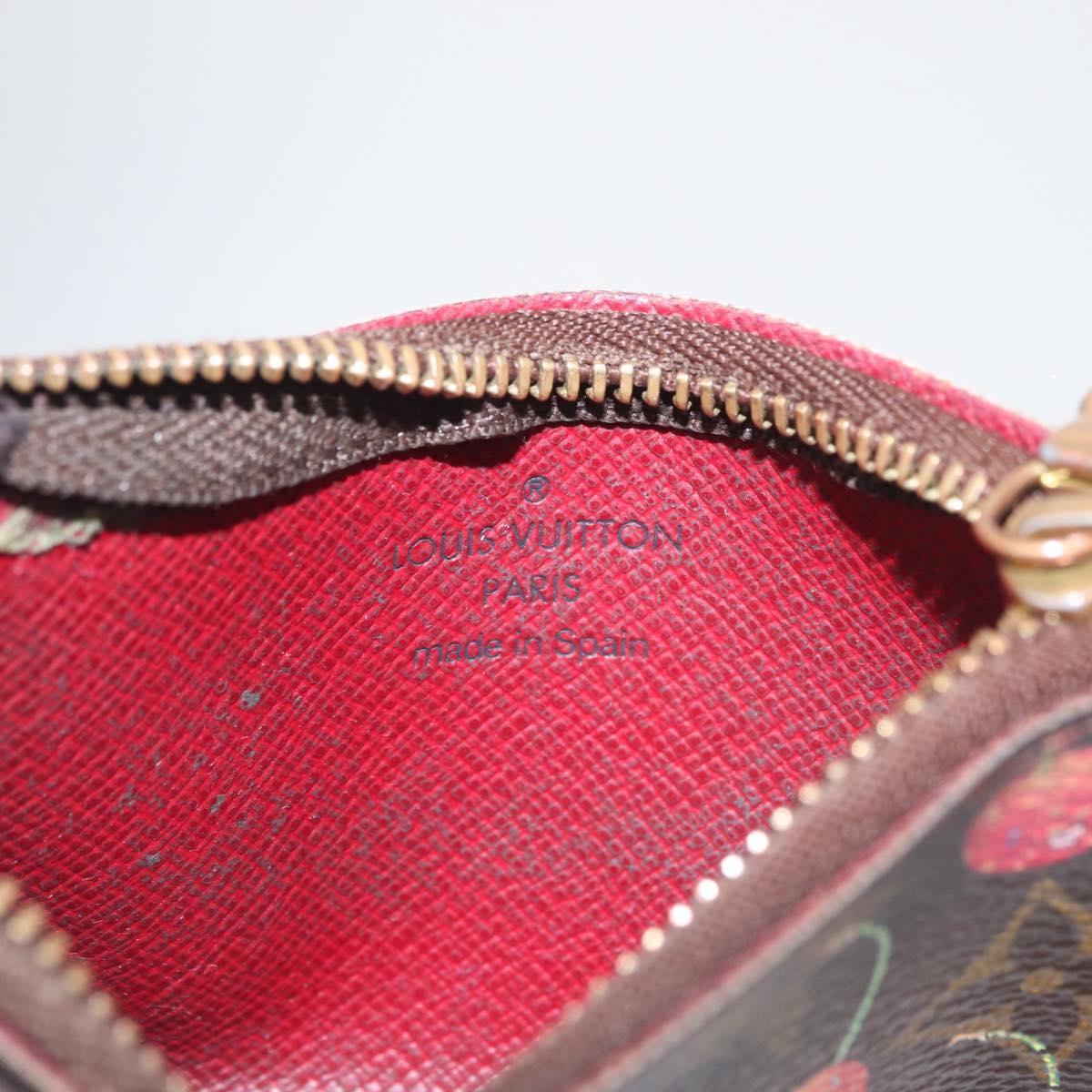 LOUIS VUITTON Monogram Cherry Pochette Cles Coin Purse M95042 LV Auth ARZ554
