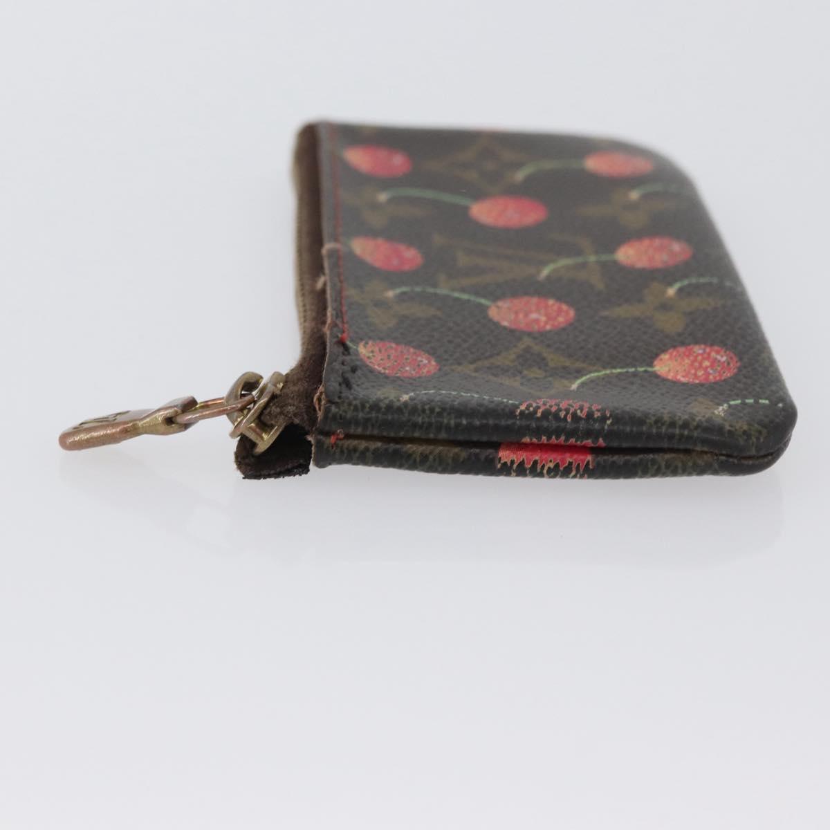 LOUIS VUITTON Monogram Cherry Pochette Cles Coin Purse M95042 LV Auth ARZ554