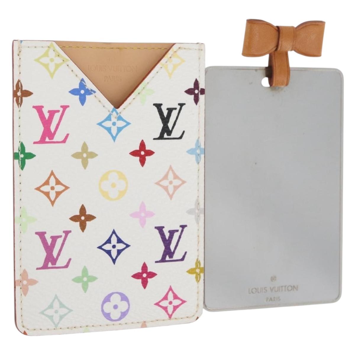 LOUIS VUITTON Monogram Multicolor Etui Miroir White M92651 LV Auth ARZ558