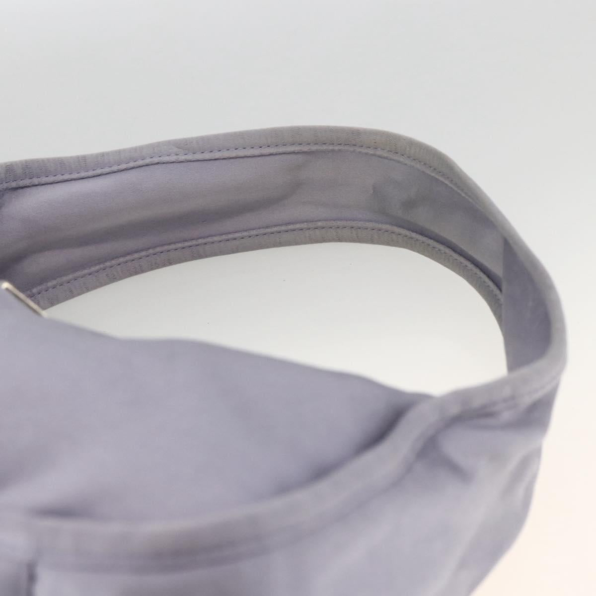 PRADA Pouch Hand Bag Satin Purple Silver Auth ARZ573A