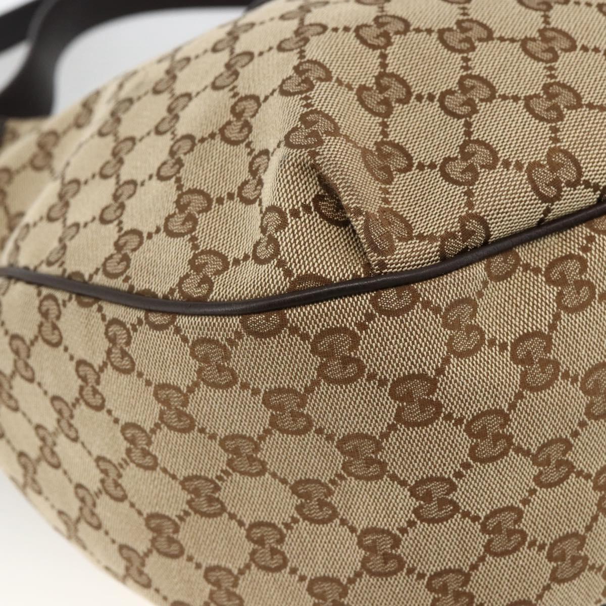 GUCCI GG Canvas Web Sherry Line Shoulder Bag 2way Beige Gold 296851 Auth ARZ642