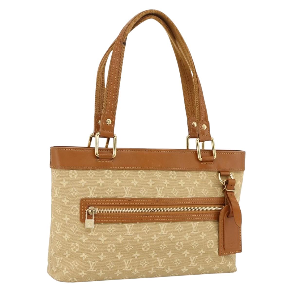 LOUIS VUITTON Monogram Mini Lucille PM Hand Bag Beige M92684 LV Auth ARZ644A