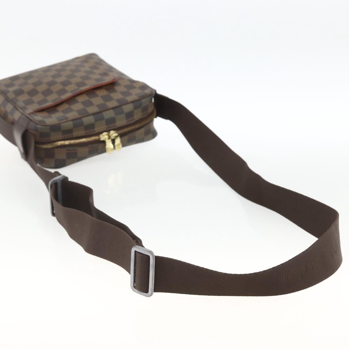 LOUIS VUITTON Damier Ebene Olaf PM Shoulder Bag N41442 LV Auth ARZ646