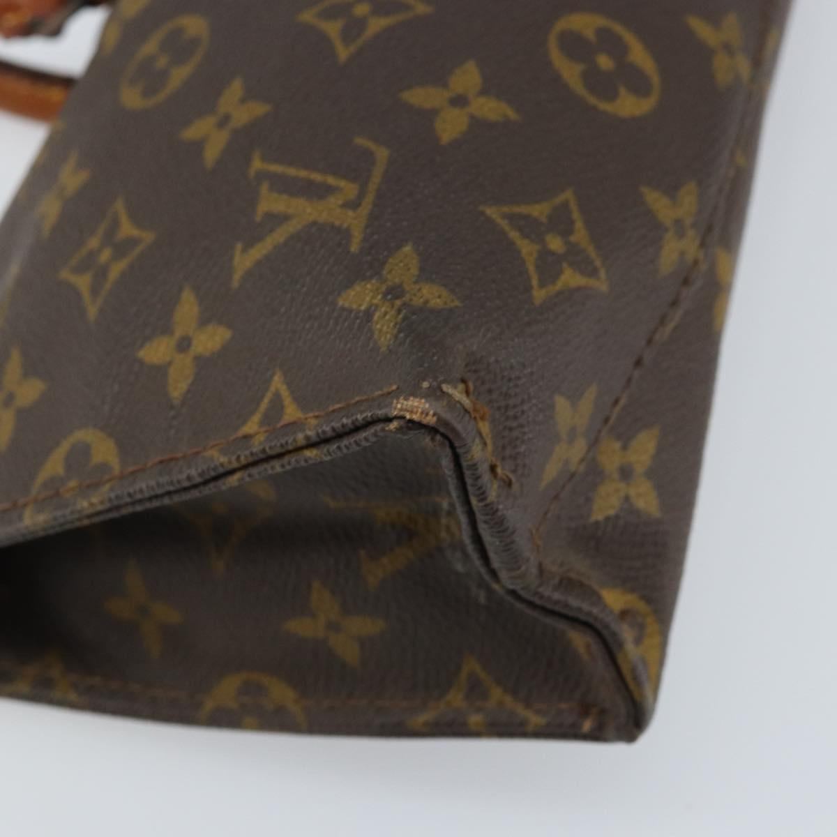LOUIS VUITTON Monogram Sac Triangle Hand Bag M51360 LV Auth ARZ651