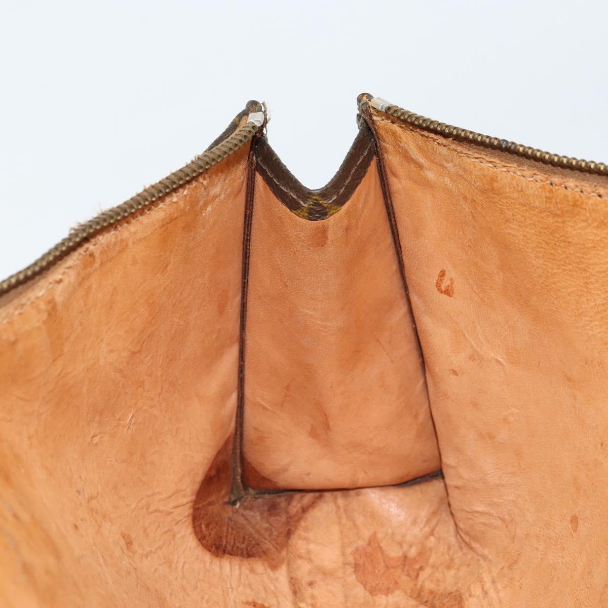 LOUIS VUITTON Monogram Sac Triangle Hand Bag M51360 LV Auth ARZ651