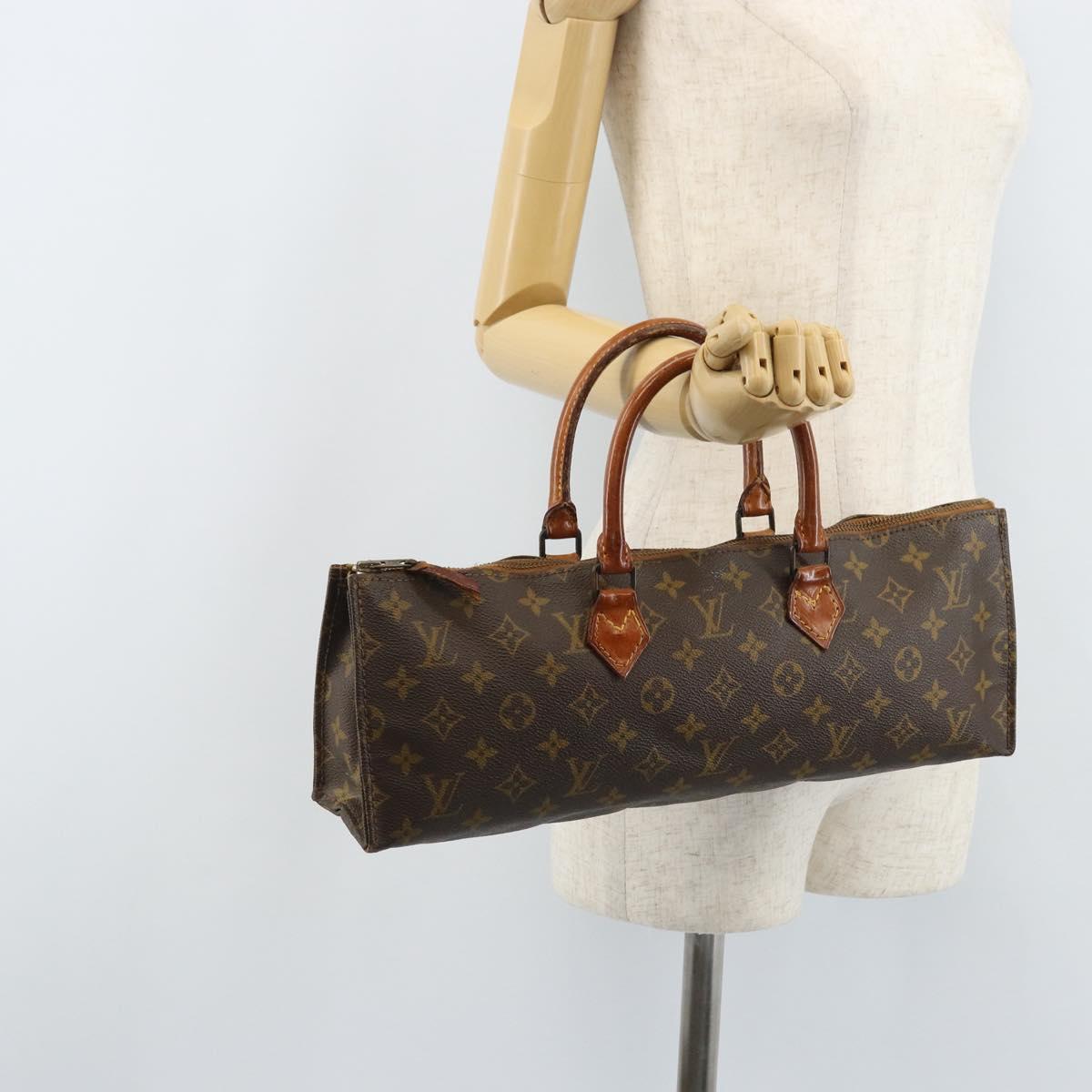 LOUIS VUITTON Monogram Sac Triangle Hand Bag M51360 LV Auth ARZ651