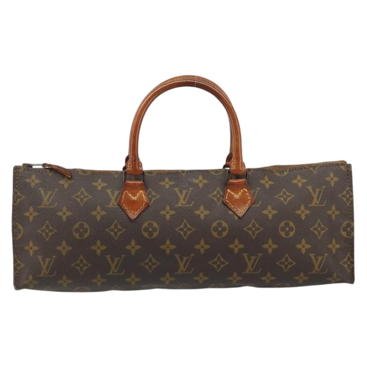 LOUIS VUITTON Monogram Sac Triangle Hand Bag M51360 LV Auth ARZ651