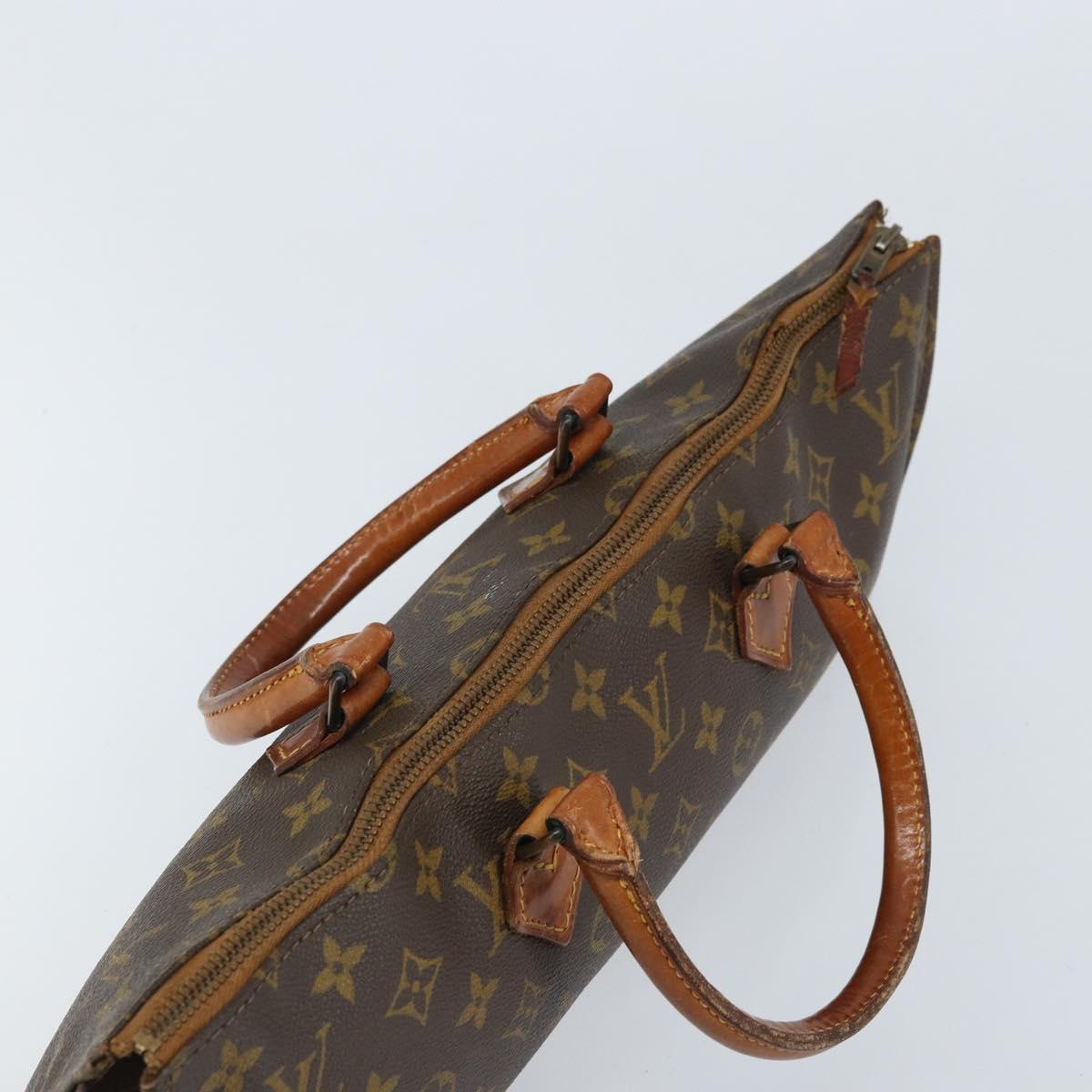 LOUIS VUITTON Monogram Sac Triangle Hand Bag M51360 LV Auth ARZ651