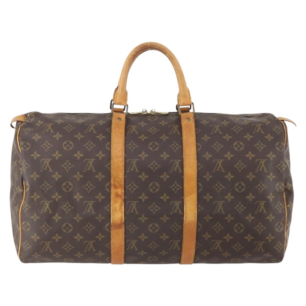 LOUIS VUITTON Monogram Keepall 50 Boston Bag M41426 LV Auth ARZ655