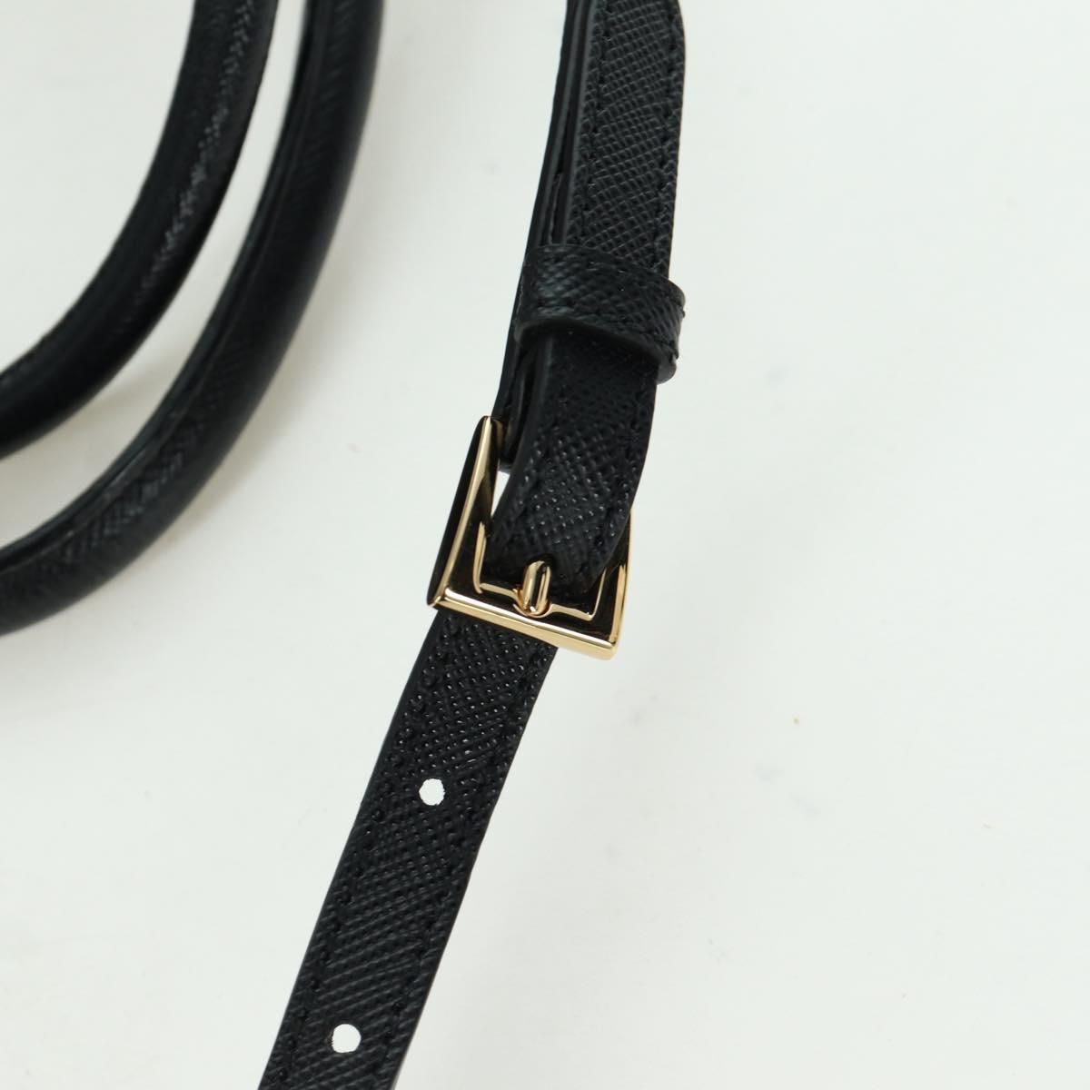 PRADA Hand Bag Nylon 2way Gold Black 1BB115 Auth ARZ666SAM