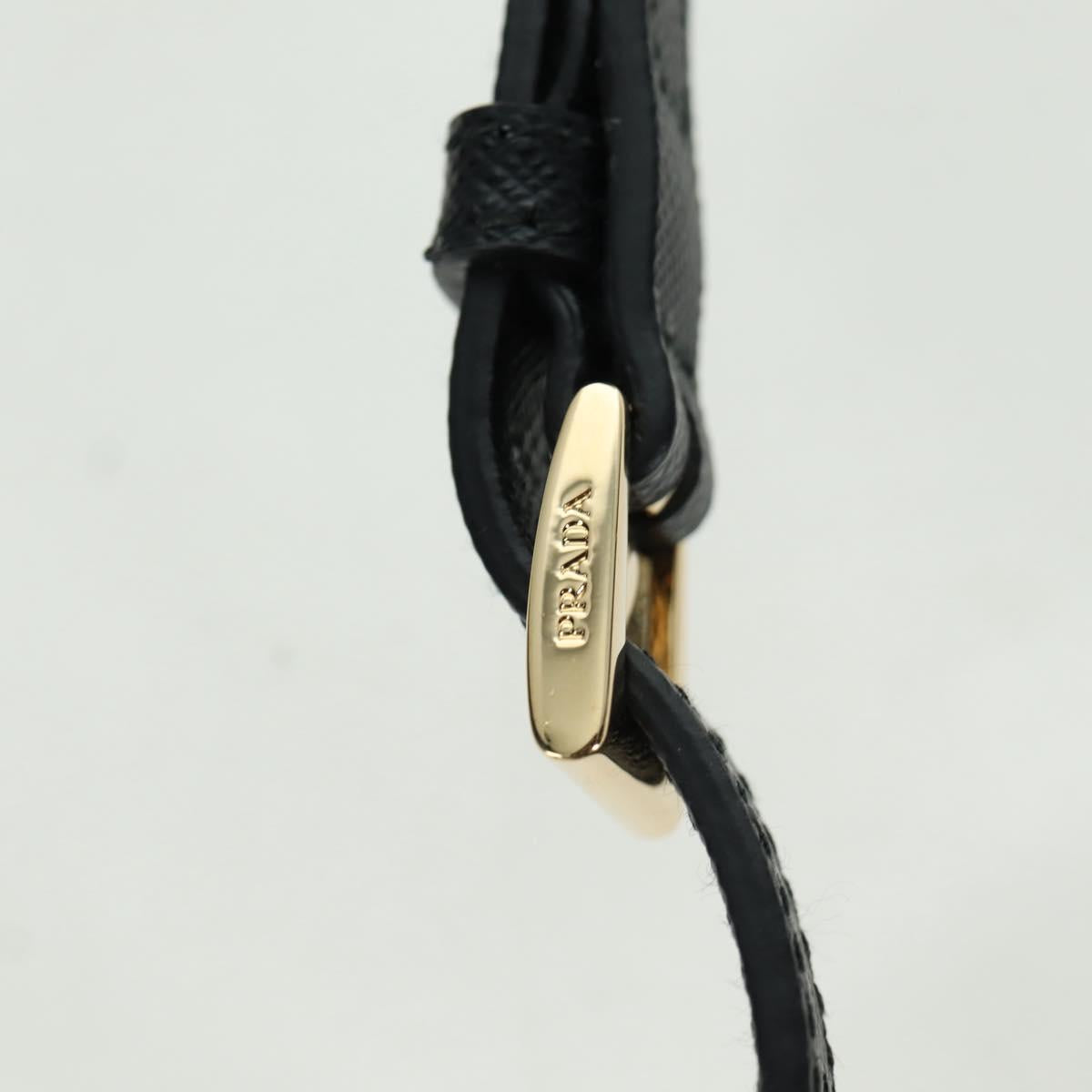 PRADA Hand Bag Nylon 2way Gold Black 1BB115 Auth ARZ666SAM