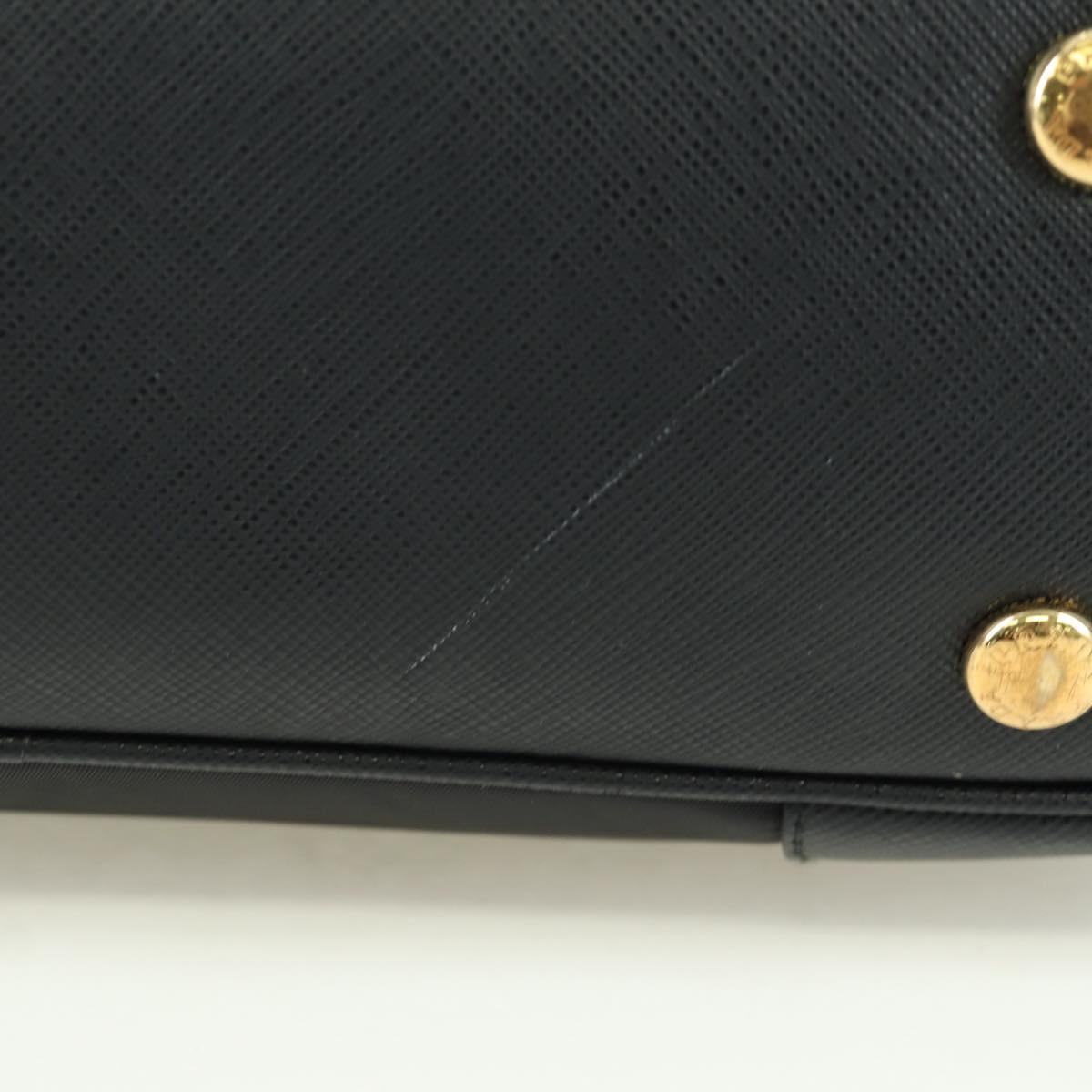 PRADA Hand Bag Nylon 2way Gold Black 1BB115 Auth ARZ666SAM